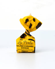 La Perla Salted Caramel Cookie White Chocolate Truffle with Dark Chocolate Chips
