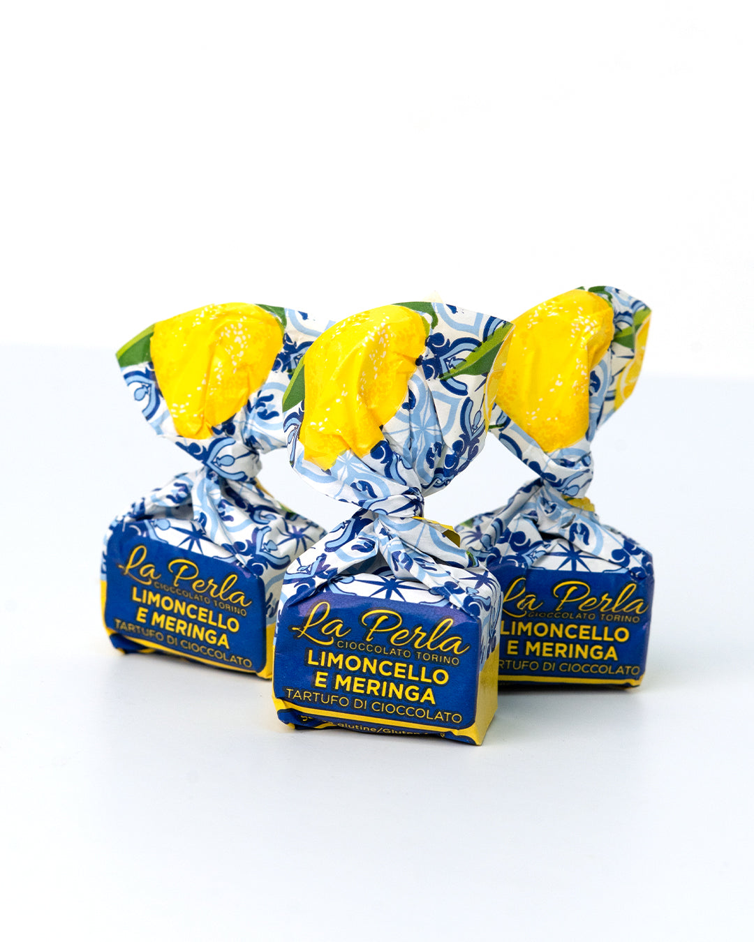 La Perla Limoncello e Meringa White Chocolate Truffle with Almond & Nougat – Gluten-Free