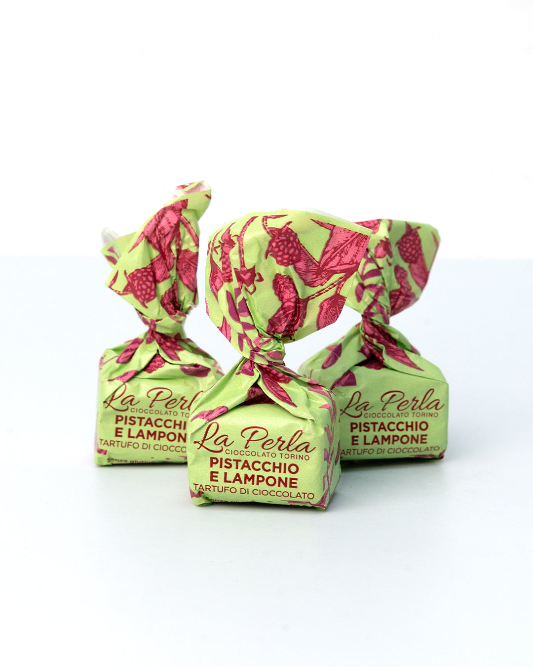 La Perla Pistacchio e Lampone White Chocolate Truffle with Whole Pistachios & Raspberry